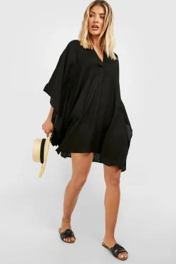 Vacation Shop^Nasty Gal Linen Look Beach Kaftan |