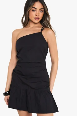 Dresses^Nasty Gal Linen Look Ruched Mini Dress |