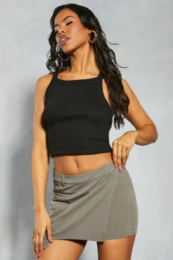 Skirts|Skirts^Nasty Gal Linen Look Split Hem Mini Skirt |