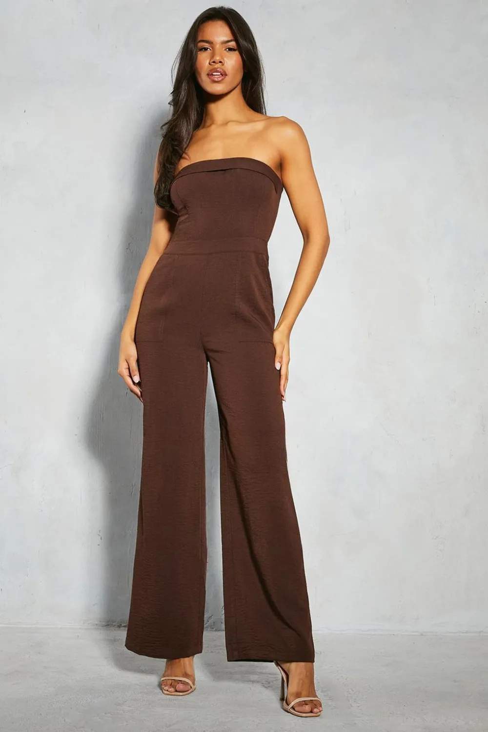 Jumpsuits|Jumpsuits^Nasty Gal Linen Look Utility Bandeau Jumpsuit |