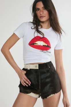 T-shirts|T-shirts^Nasty Gal Lip Service Graphic Baby T-Shirt |