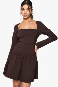 Dresses^Nasty Gal Long Sleeve Skater Mini Dress |