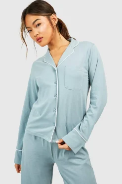 Sleepwear^Nasty Gal Loungewear Button Front Long Sleeve Shirt |