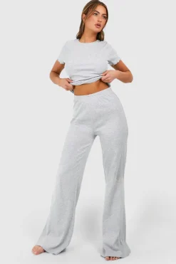 Sleepwear^Nasty Gal Loungewear Premium Rib Flared Trousers |