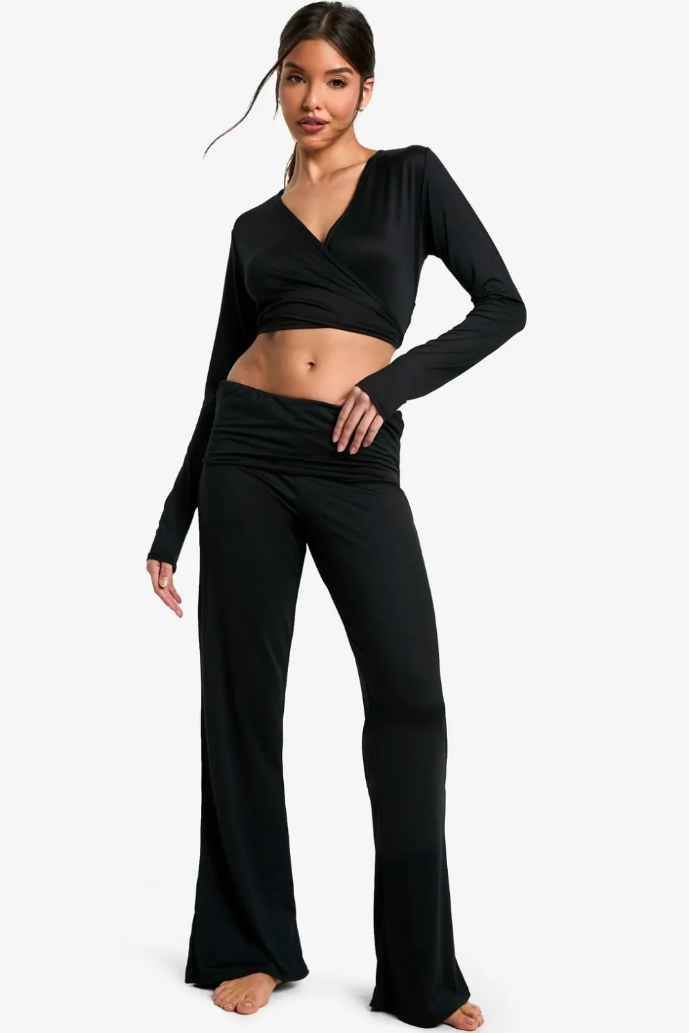 Sleepwear^Nasty Gal Loungewear Soft Touch Foldover Wide Leg Trousers |