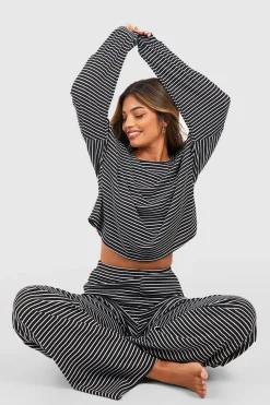 Stripes|Sleepwear^Nasty Gal Loungewear Stripe Long Sleeve Top & Trousers Pyjama Set |
