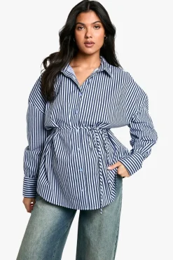 Stripes|Tops^Nasty Gal Maternity Oversized Stripe Shirt |