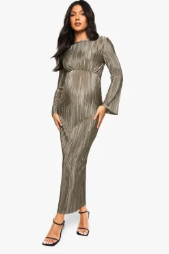 Dresses^Nasty Gal Maternity Plisse Batwing Midaxi Dress |