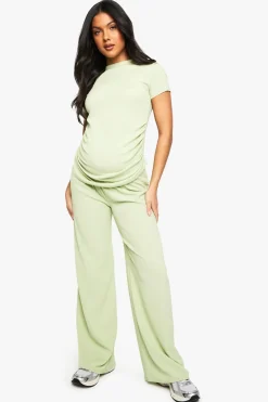 Pants^Nasty Gal MATERNITY RUCHED SIDE TSHIRT AND WIDE LEG CO-ORD |