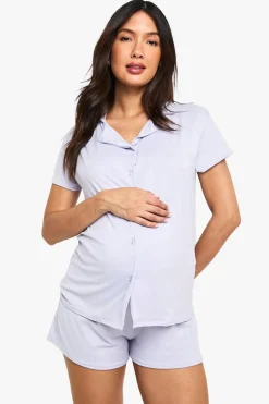Sleepwear^Nasty Gal Maternity SHORT Sleeve Shirt & SHORT Pj Set |