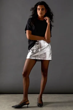 Skirts|Skirts^Nasty Gal Metallic Five Pocket Mini Skirt |