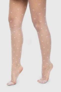 Lingerie^Nasty Gal Mini Bow Print Tights |