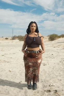 Festival Outfits|Festival Outfits^Nasty Gal Mixed Animal Crinkle Chiffon Bias Cut Maxi Skirt |