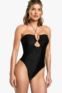 Swimsuits|Swimwear^Nasty Gal Mono Rope Strap Bandeau Swimsuit |