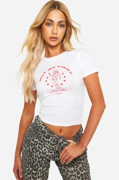 T-shirts|T-shirts^Nasty Gal Not My First Rodeo Slogan Printed Baby Tee |