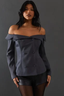 Tops^Nasty Gal Off Shoulder Waistcoat Top |