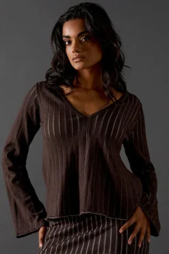 Knitwear^Nasty Gal Ombre Ribbed Flare Sleeve Knitted Top Co Ord |