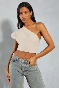 Tops^Nasty Gal One Shoulder Structured Asymmetric Top |