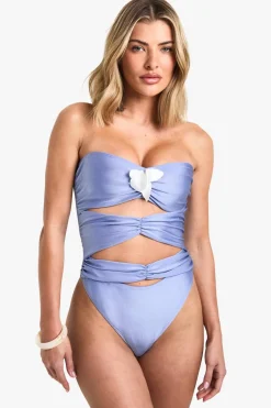 Swimsuits|Swimwear^Nasty Gal Orchid Applique Cutout Swimsuit |