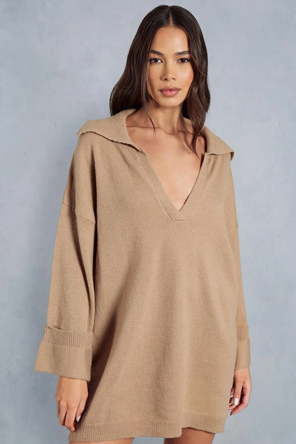 Dresses^Nasty Gal Oversized Collar Detail Mini Jumper Dress |