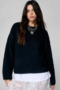 Sweaters|Knitwear^Nasty Gal Oversized Crew Neck Sweater |