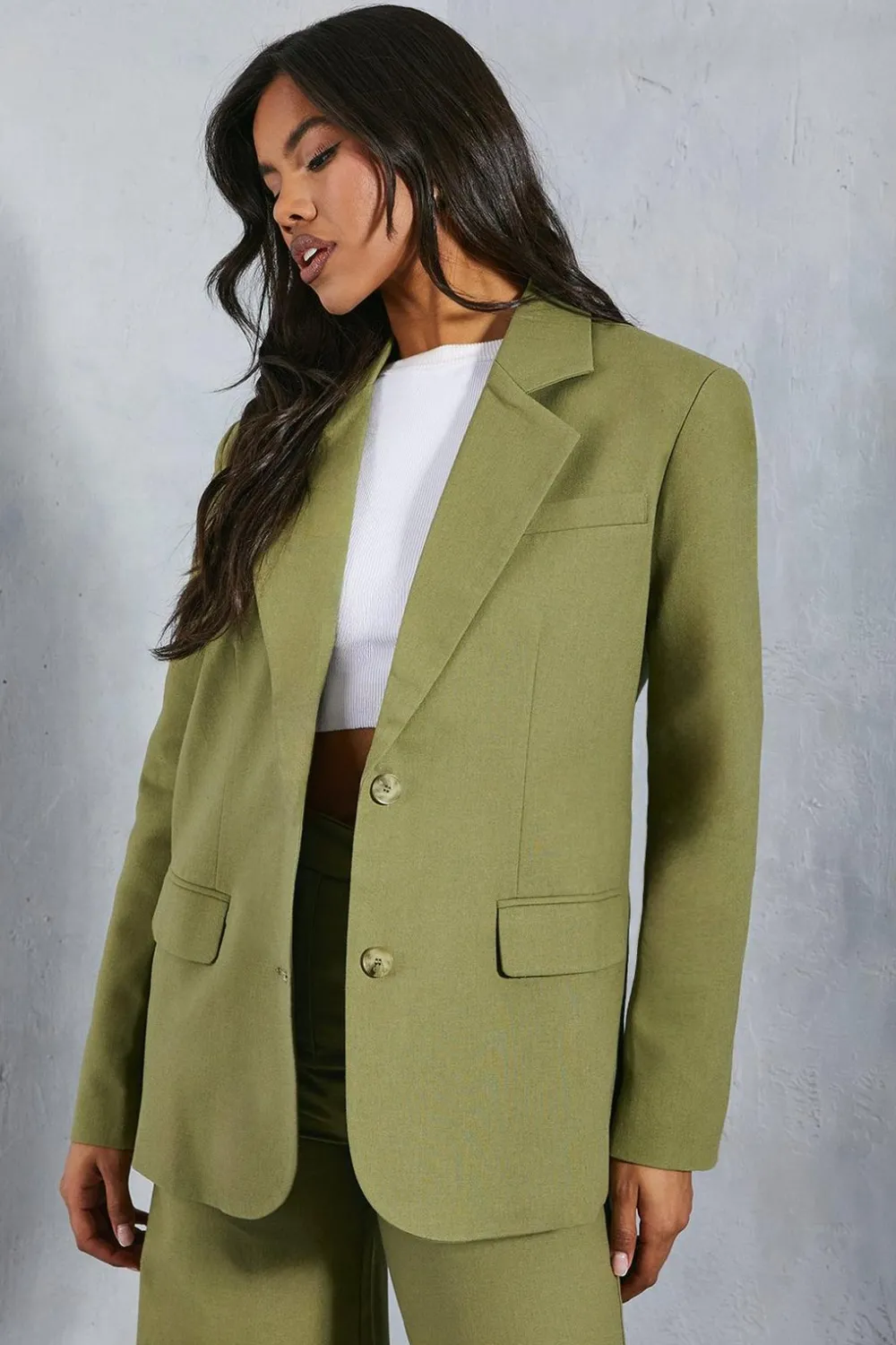 Blazers|Blazers^Nasty Gal Oversized Linen Look Tailored Blazer |