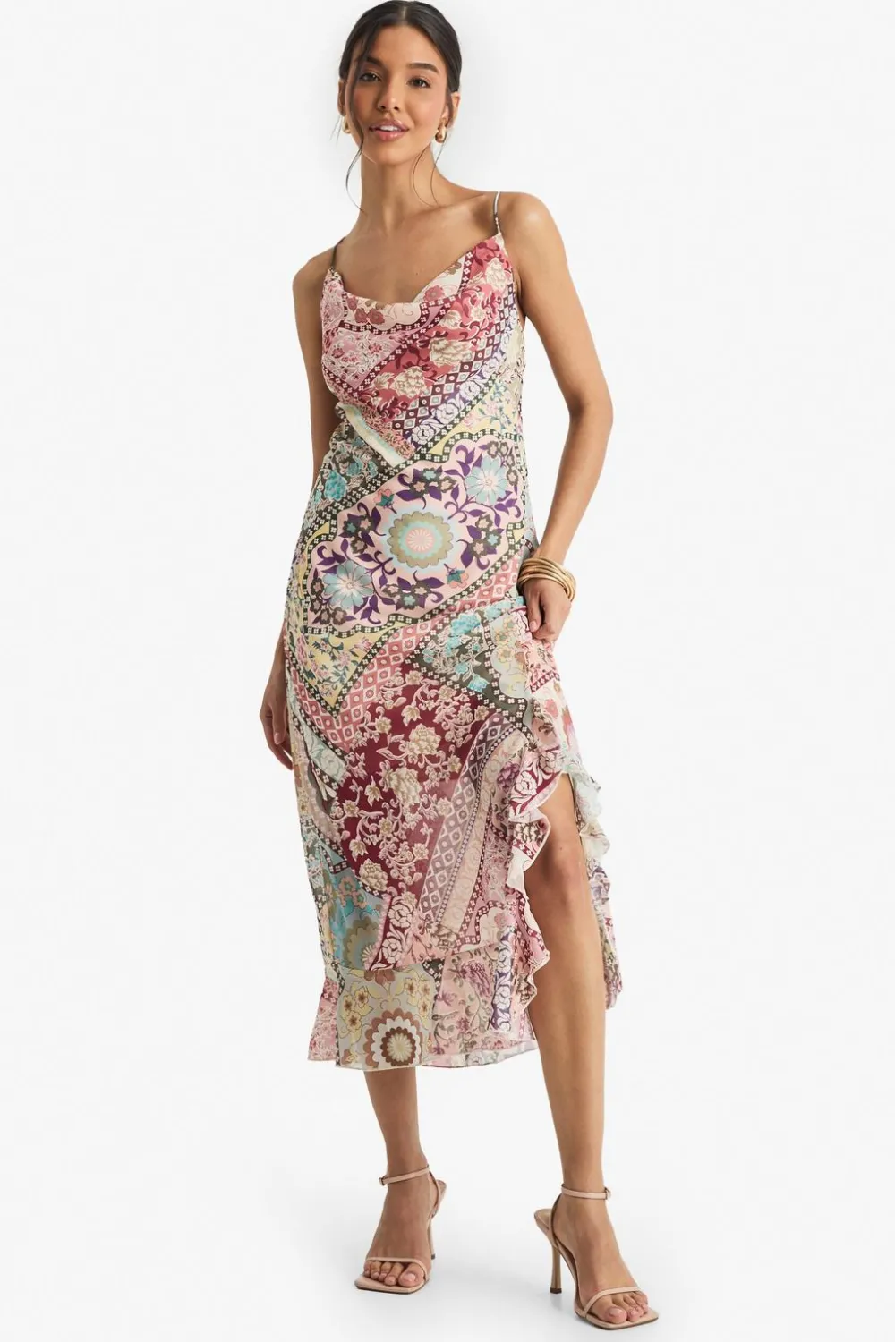 Dresses^Nasty Gal Paisley Chiffon Slip Dress |