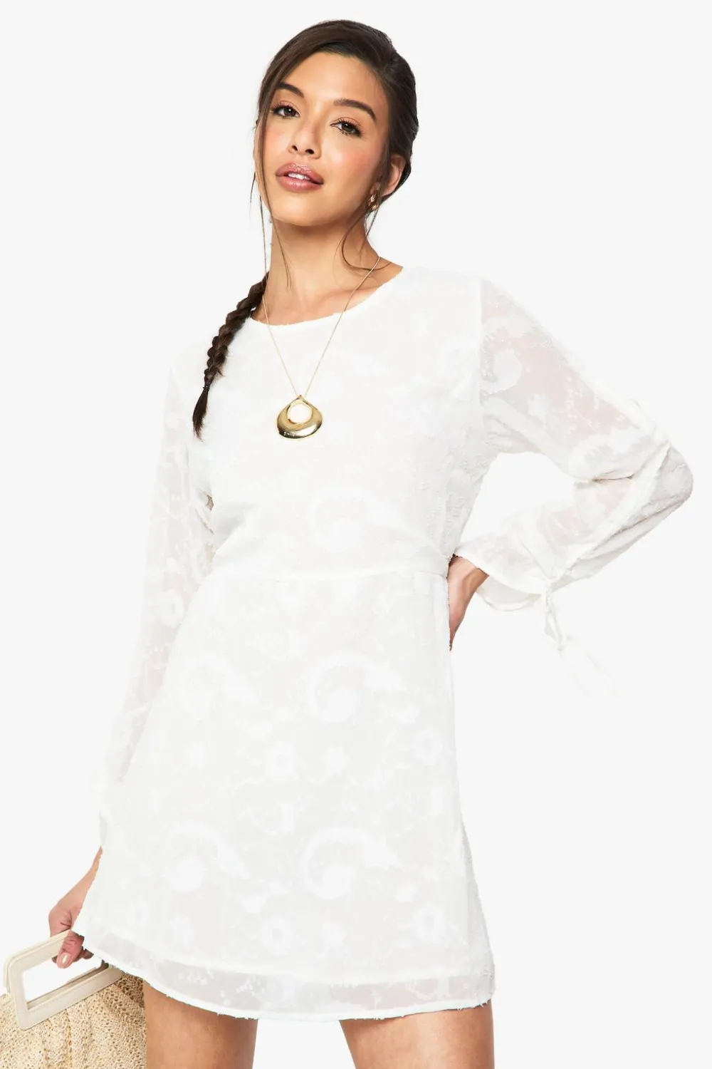 Dresses^Nasty Gal Paisley Jacquard Ruched Mini Dress |