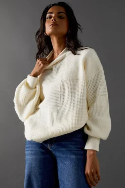 Knitwear^Nasty Gal Patchwork Stitch Jumper |