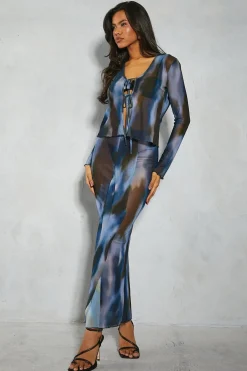 Skirts|Skirts^Nasty Gal Pattern Mesh Top & Maxi Skirt Co-ord |