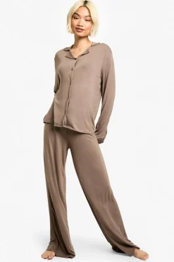 Sleepwear^Nasty Gal Peached Jersey Wide Leg Pyjama Trouser |