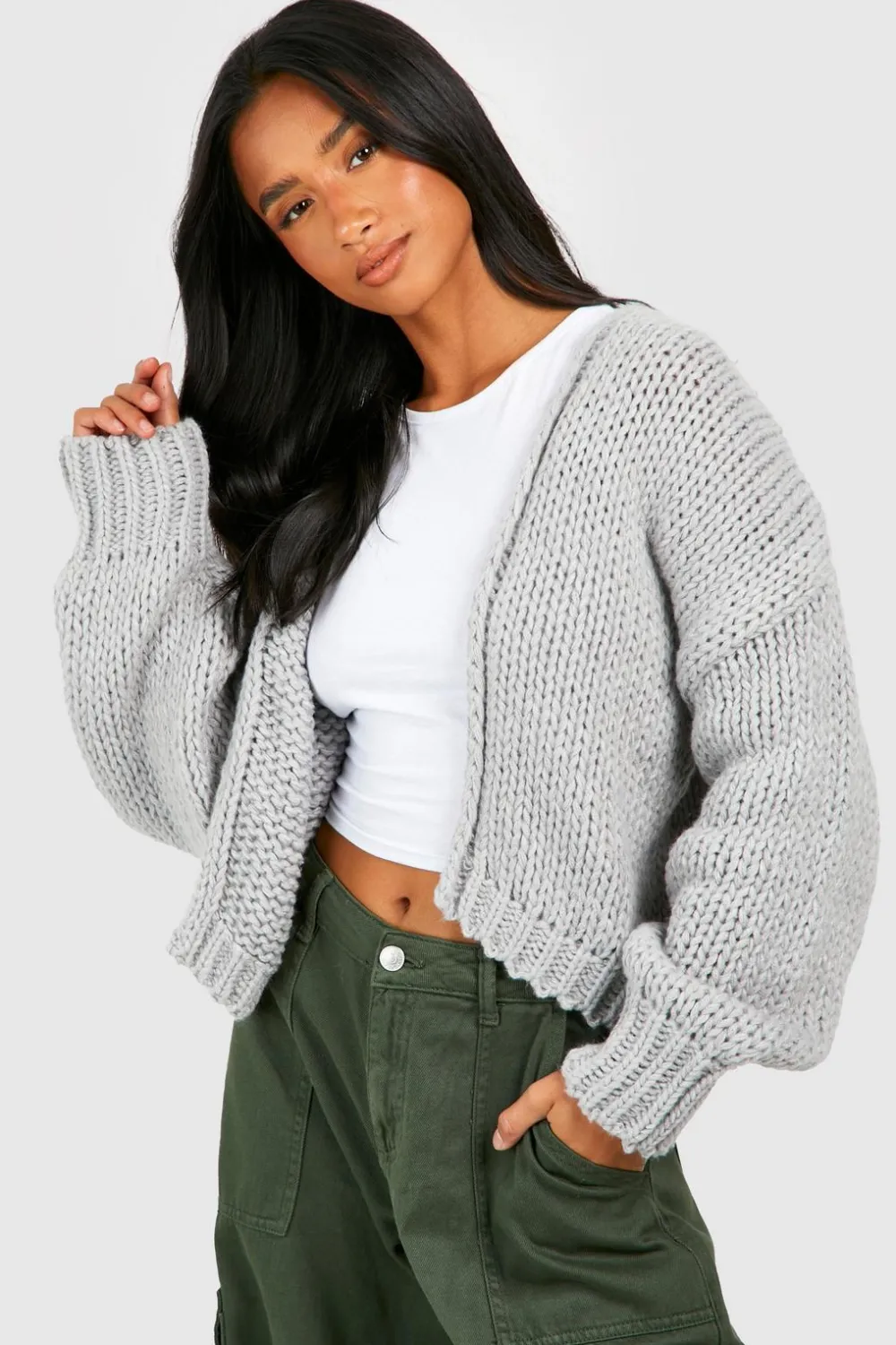 Knitwear^Nasty Gal Petite Chunky Cardigan |