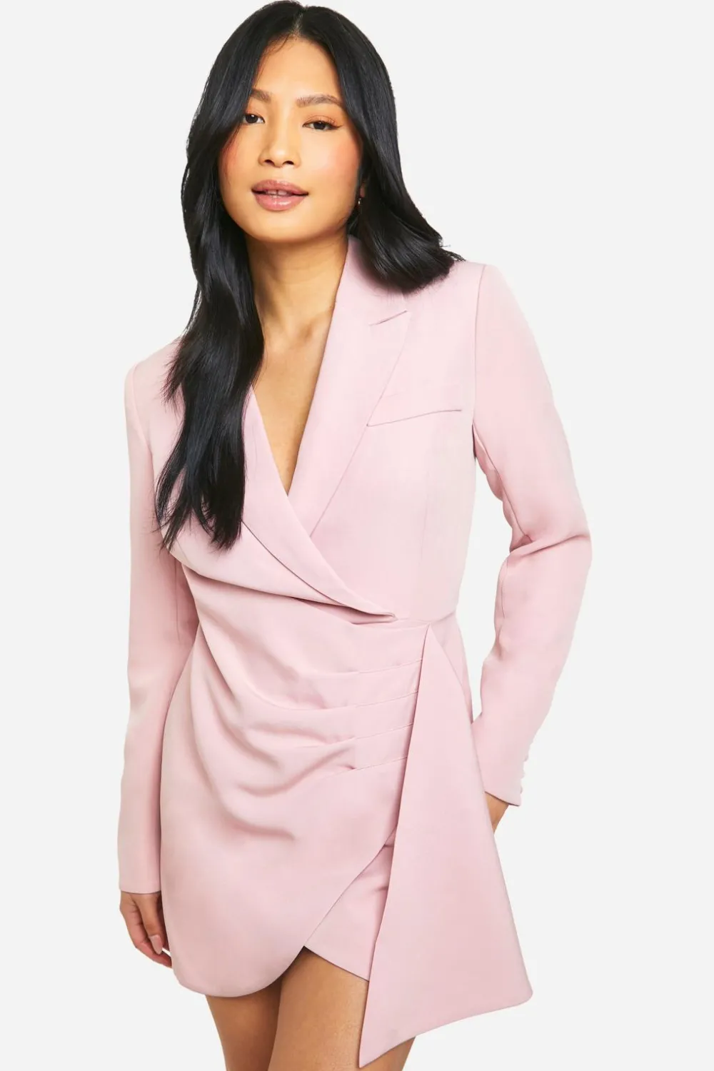 Suits & Tailoring|Suits & Tailoring^Nasty Gal Petite Drape Detail Wrap Blazer Dress |