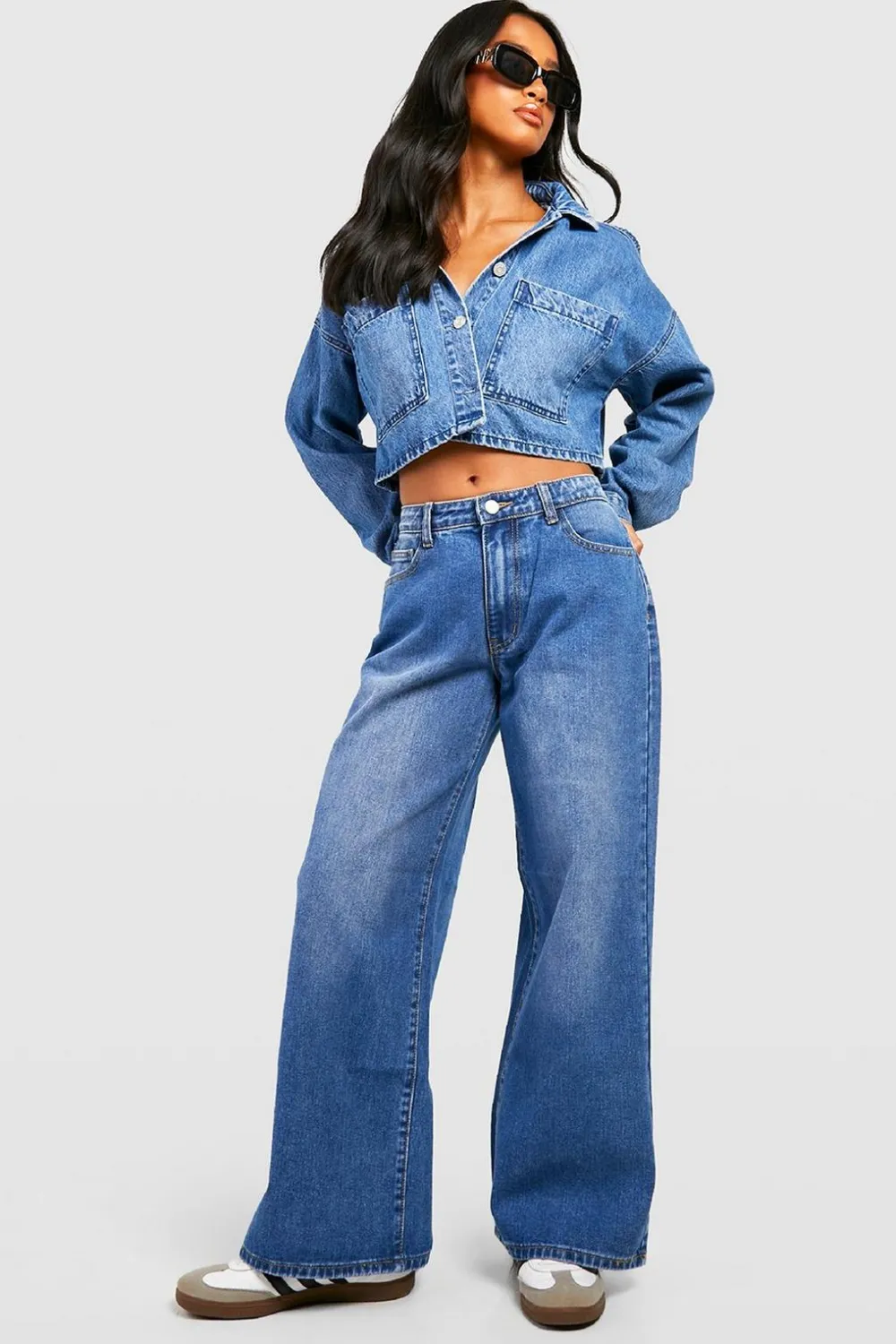 Jeans|Denim^Nasty Gal Petite High Waist Wide Leg Jeans |