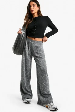 Pants^Nasty Gal Petite Jersey Marl Wide Leg Trousers |