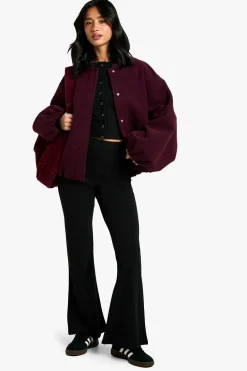 Pants^Nasty Gal Petite Stretch Flare Leg Trousers |