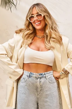 Bikinis|Swimwear^Nasty Gal Petite Swimwear Essentials Crop Bikini Top |