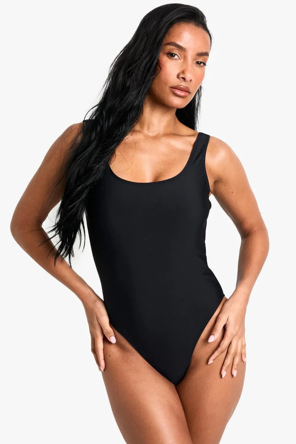 Swimsuits|Swimwear^Nasty Gal Petite Swimwear Essentials Square Neck Swimsuit |