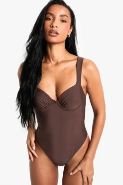 Swimsuits|Swimwear^Nasty Gal Petite Swimwear Essentials Balcony Swimsuit |