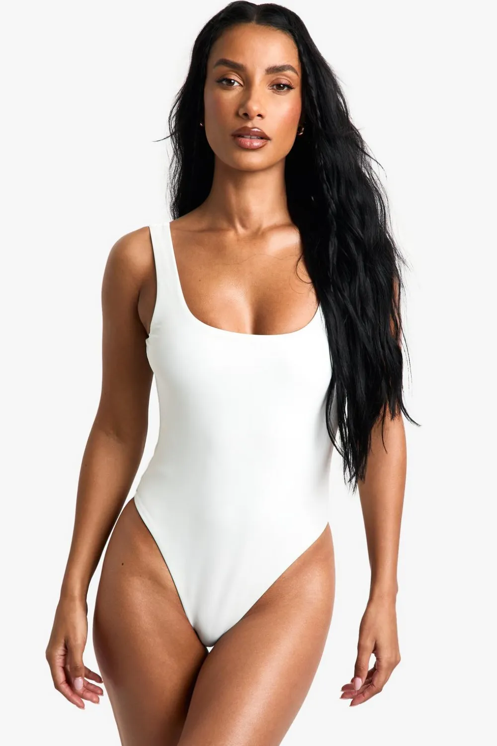 Swimsuits|Swimwear^Nasty Gal Petite Swimwear Essentials Square Neck Swimsuit |