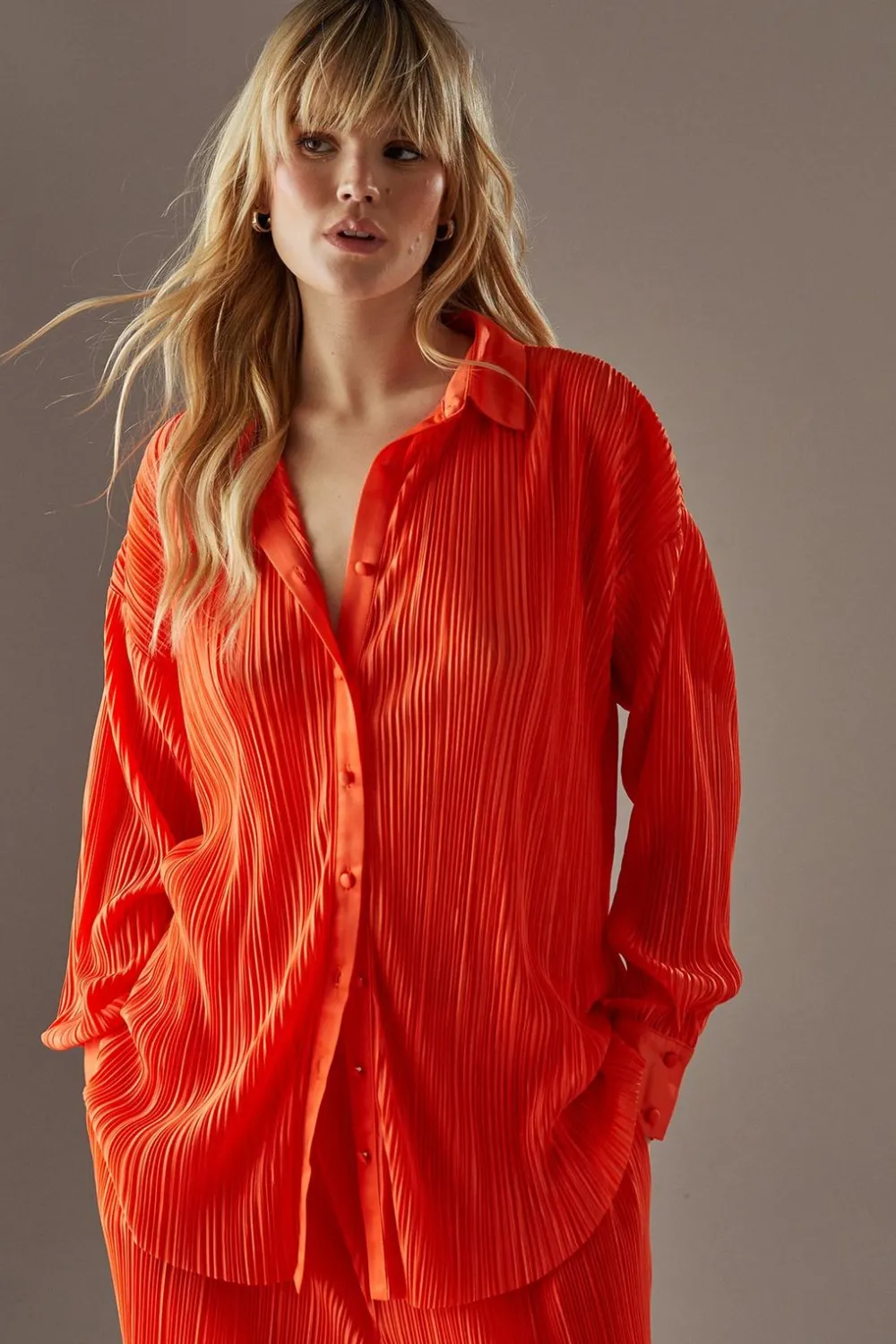 Tops^Nasty Gal Plisse Oversized Shirt |