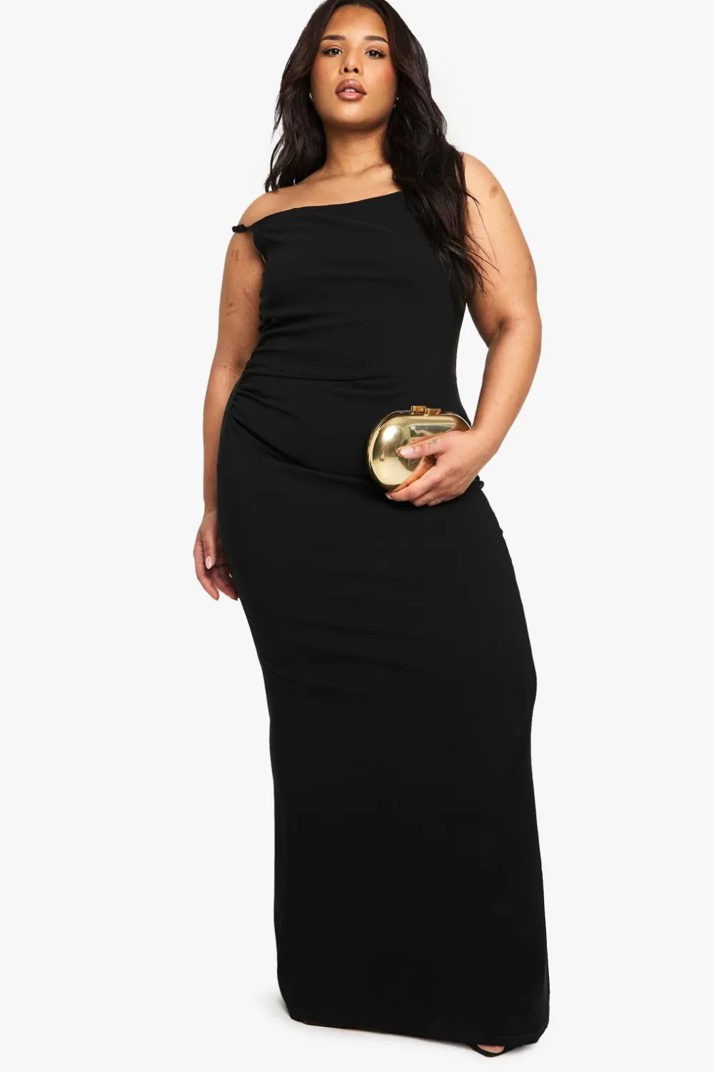 Dresses^Nasty Gal PLUS ASYMMETRIC KNOT DETAIL BENGALINE MAXI DRESS |
