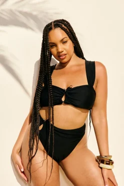 Swimwear^Nasty Gal Plus Bead Trim High Waisted Bikini Set |