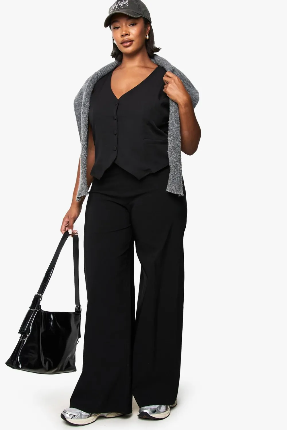 Pants^Nasty Gal Plus Bengaline Tailored Wide Leg Trouser |