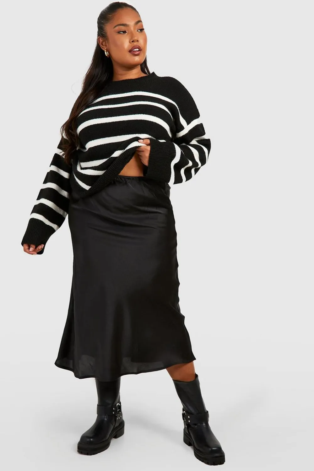 Skirts|Skirts^Nasty Gal Plus Bias Cut Satin Midaxi Skirt |