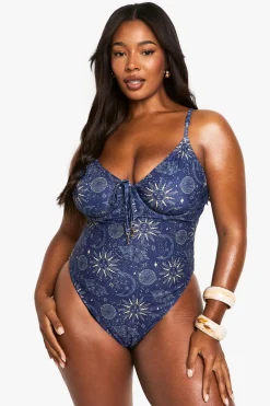 Swimwear^Nasty Gal PLUS CELESTIAL UNDERWIRE SWIMSUIT |