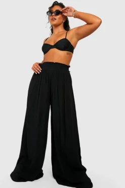 Swimwear^Nasty Gal Plus Cheesecloth Beach Trousers |
