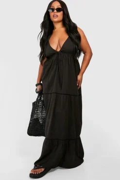 Crochet^Nasty Gal Plus Cotton Crochet Trim Maxi Dress |