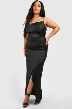 Dresses^Nasty Gal Plus Cowl Neck Strappy Maxi Slip Dress |