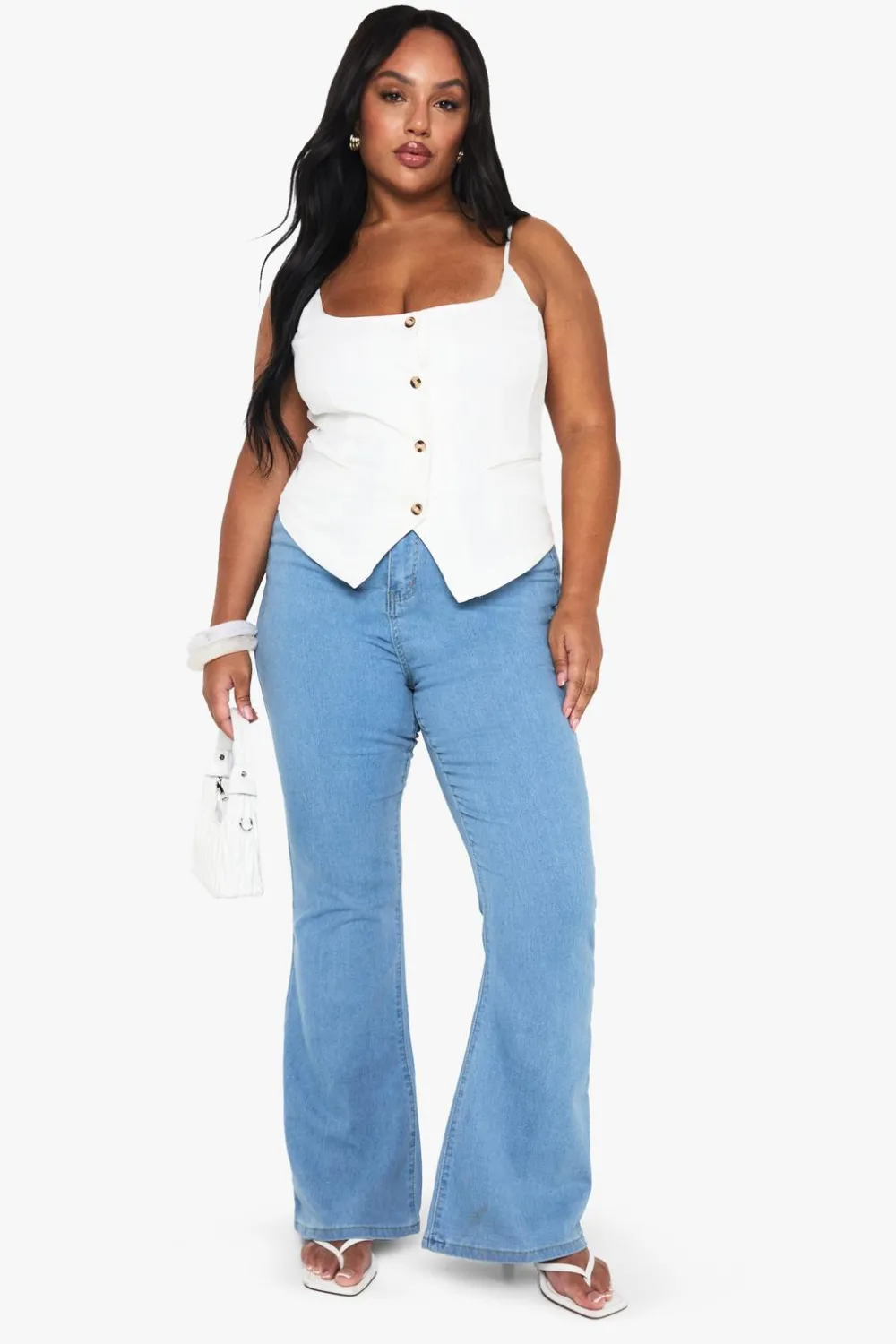 Jeans|Denim^Nasty Gal Plus Denim Flared Jeans |